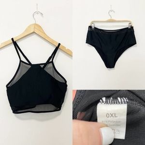 Shein Black High Waisted Mesh Bikini Size 0X